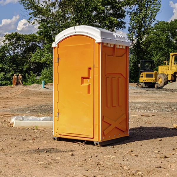 how often are the porta potties cleaned and serviced during a rental period in Johnson County